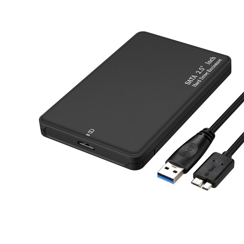 2.5 인치 USB 3.0 SATA Hd 박스 HDD 드라이브 외장 HDD 인클로저 블랙 케이스 도구 무료 5 Gbps SSD/ 2 테라바이트 하드 디스크용 UASP 지원